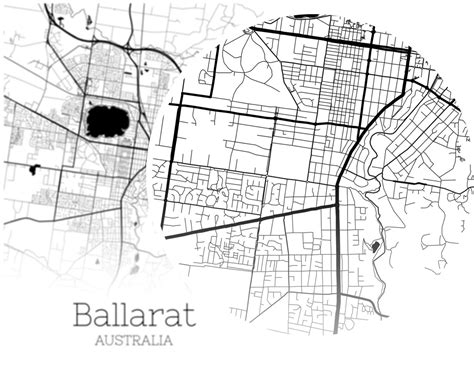 Ballarat Map INSTANT DOWNLOAD Ballarat Australia City Map | Etsy