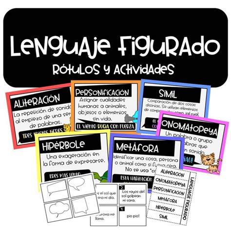 Lenguaje Figurado Posters y Actividades /Figurative Language Posters in ...