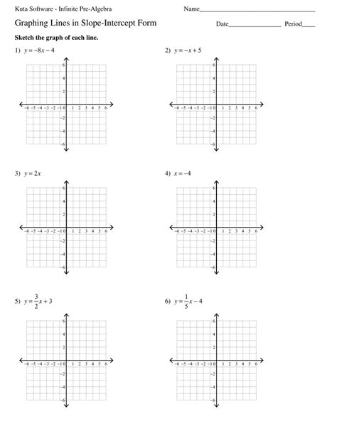 Graphing Slope Intercept Form ≡ Fill Out Printable PDF Forms Online