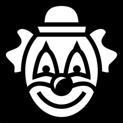 Clown icon, SVG and PNG | Game-icons.net
