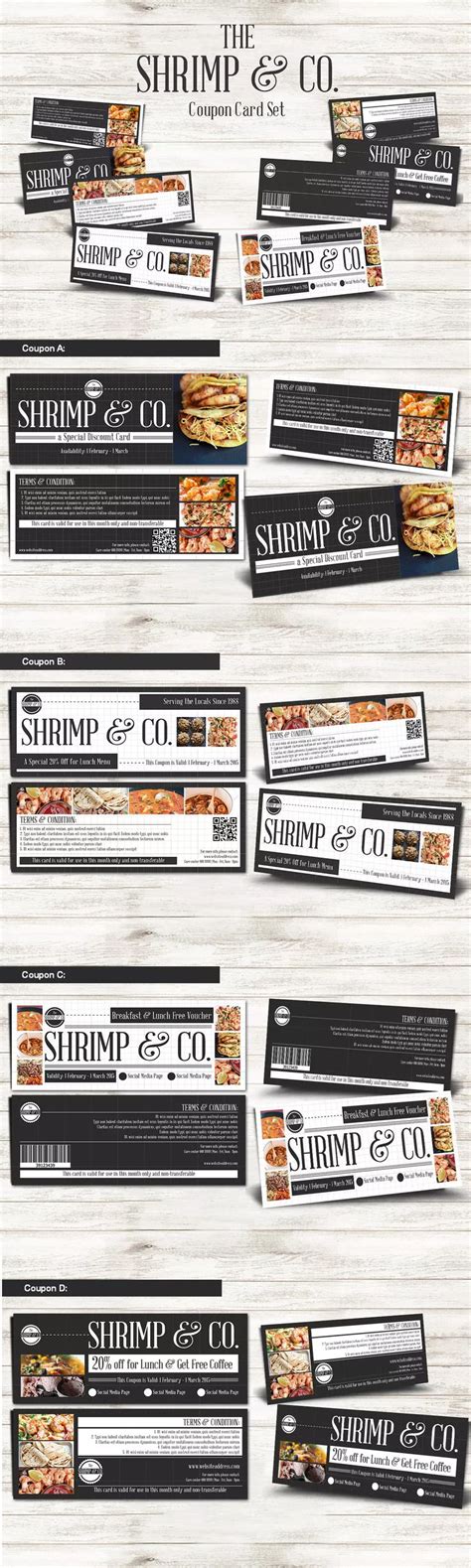 Seafood Restaurant Coupon Card by Bluerobindesignshop on | Restaurant ...