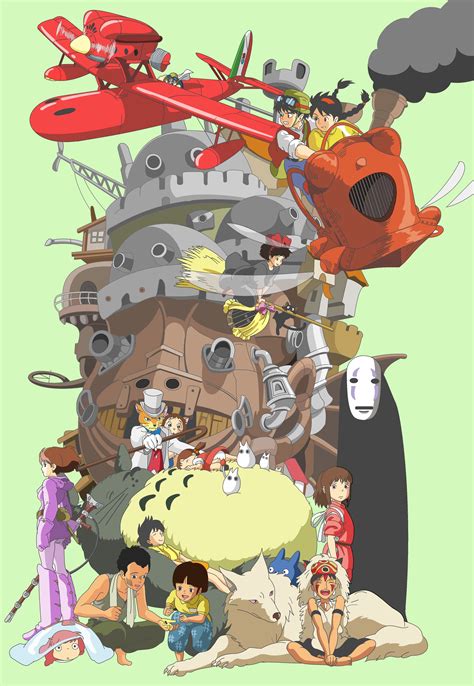 Studio Ghibli collage | Studio ghibli characters, Studio ghibli poster ...