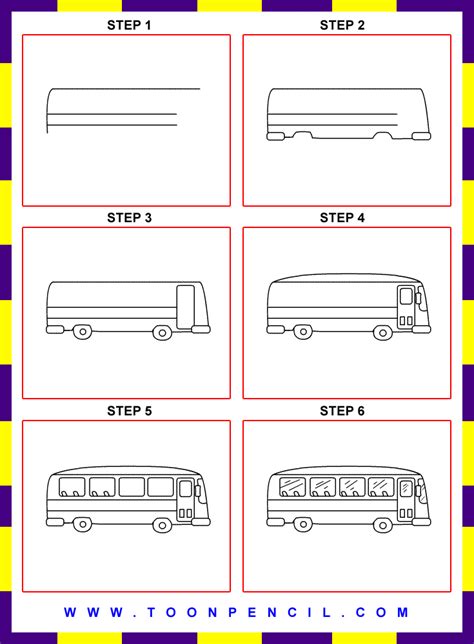 How to Draw a Bus Step by Step Easy - Brooks Leon1938