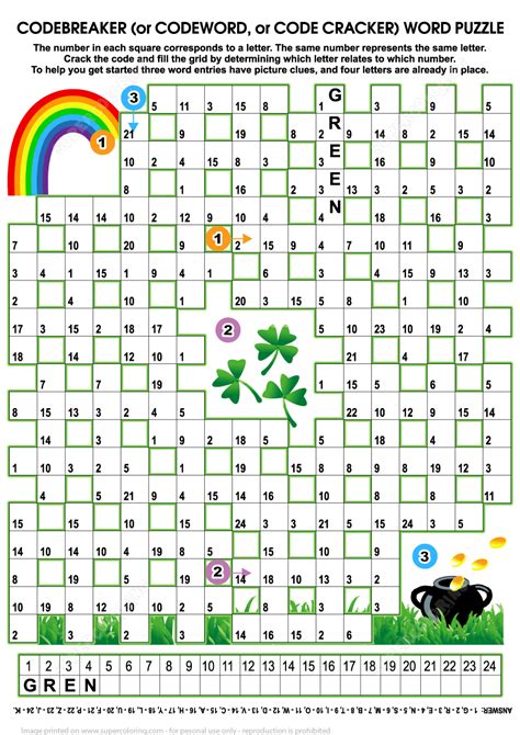 Printable Codebreaker Puzzles | Printable Crossword Puzzles