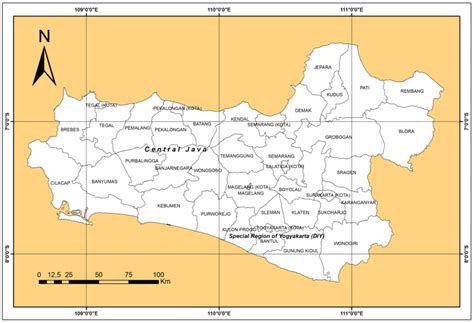 Map of study area (DIY and Central Java provinces). | Download Scientific Diagram