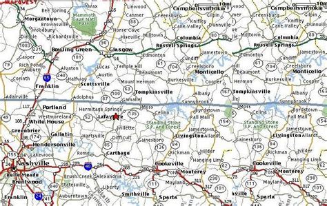 Map Of Southern Kentucky - Squaw Valley Trail Map