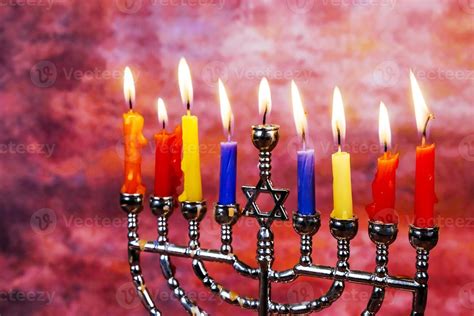 Hanukkah with menorah traditional 6043694 Stock Photo at Vecteezy