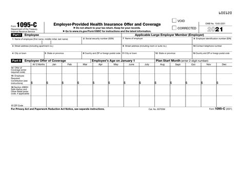 IRS Form 1095-C ≡ Fill Out Printable PDF Forms Online