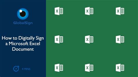 How to Digitally Sign a Microsoft Excel Document - YouTube