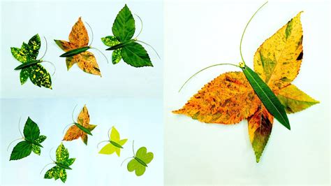 Butterfly from leaves - leaf craft for kids | leaf art butterfly | leaf ...