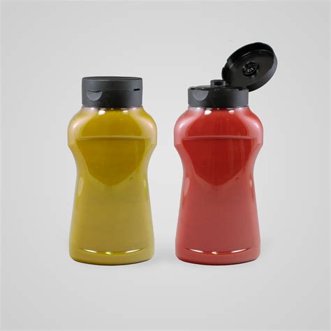 Plastic sauce bottles