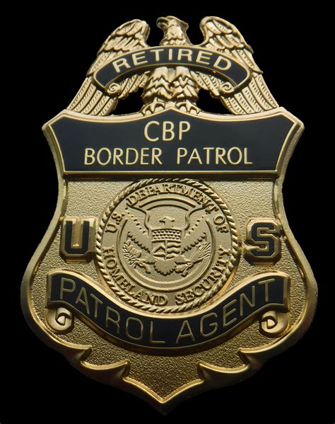 CBP U.S. Border Patrol Agent Retired Badge