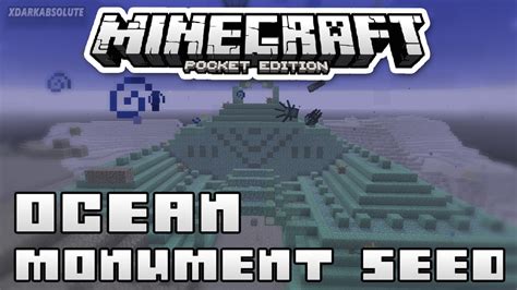 Minecraft PE Seed Showcase - OCEAN MONUMENT SPAWN (Pocket Edition) - YouTube