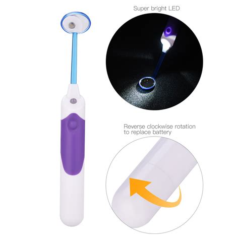 Dental Mirror with Light, inkint LED Lighted Dental Mirror Teeth Mouth Inspection Mirror ...