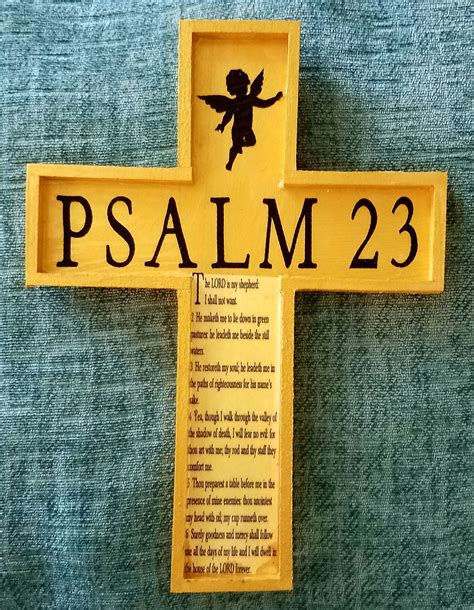 Cross Psalm 23 Wooden Shepherd's Psalm King James Bible | Etsy