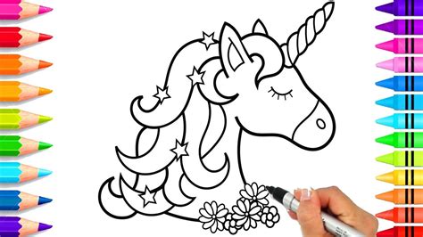 How to Draw a Unicorn for Kids Easy | Unicorn Coloring Pages | Easy to Draw 🌈🦄 - YouTube