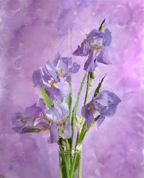 Bouquet of Spring Purple Irises Stock Image - Image of life, plant: 37051607