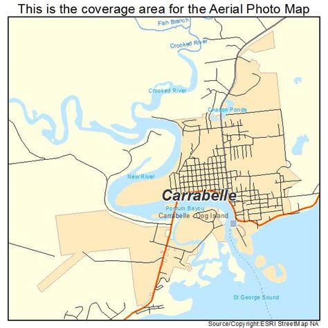 Aerial Photography Map of Carrabelle, FL Florida