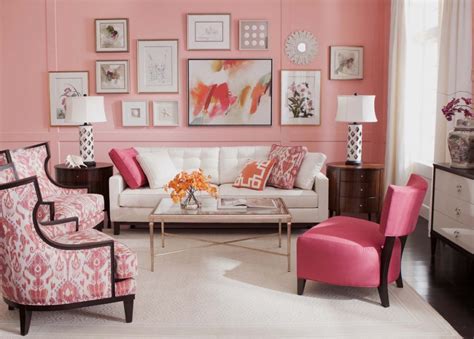 pink living room chairs | Interior Design Ideas