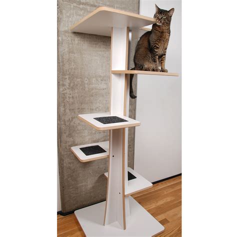 Modern Cat Tower | 5’ Tall Baobab Model | Square Cat Habitat