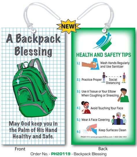 Backpack Blessings with Safety Reminders – Prospect Hill Co.