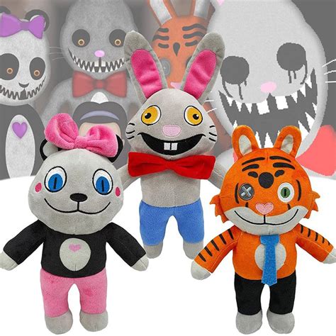 Horror Game Mr. Hopp's Playhouse 2 Plush Toy Mr Hopp Rabbit Mr Stripes Tiger Miss Bo Panda