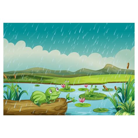 Free Vector | Lake background design