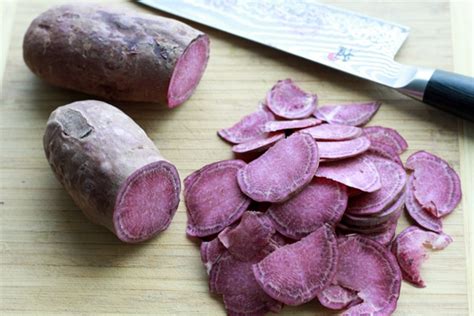 Healthy Baked Purple Sweet Potato Chips - Asian Caucasian Food Blog