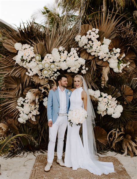 A Boho Tulum Wedding with Beach Views + Playful Palms | Tulum wedding, Wedding, Beach groom