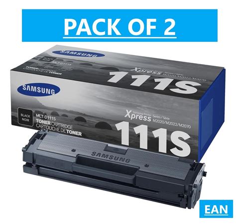 2 PK MLT-D111S Black Toner Cartridge For Samsung Xpress M2020W M2070FW ...