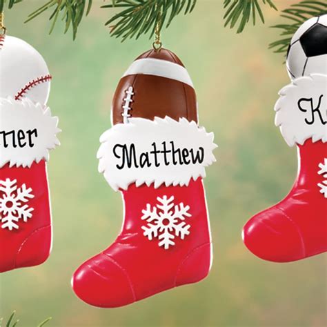 Personalized Sports Stocking Ornament - Christmas - Miles Kimball