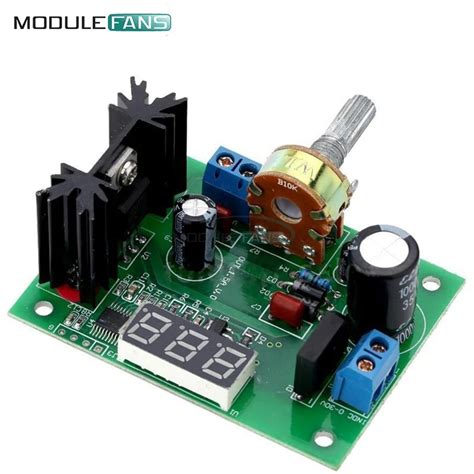 LM317 Adjustable Voltage Regulator Step Down Power Supply Module LED Voltmeter Buck for Arduino ...