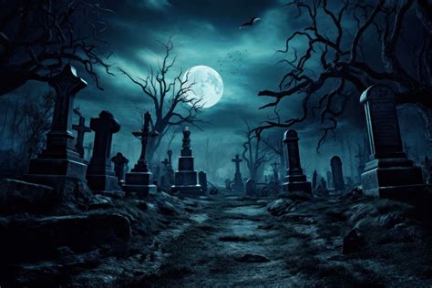 Night moon halloween graveyard. | Premium Photo - rawpixel