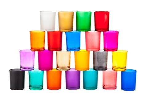 Colored Glass Votive Candle Holders