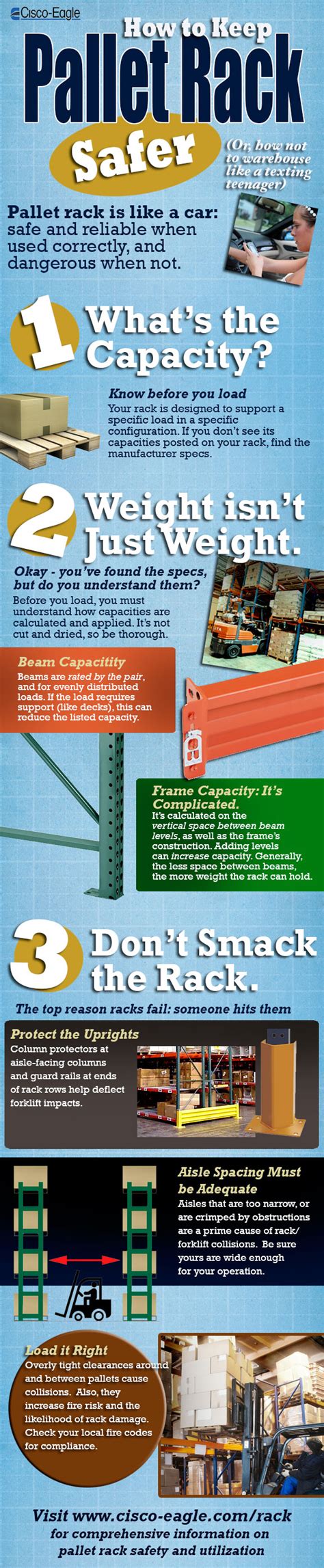 Infographic: pallet rack safety and operation | Safety infographic, Pallet rack, Forklift training