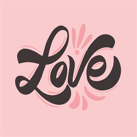 Free Vector | Cute wedding love lettering concept