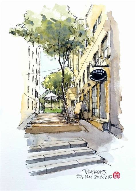 Pin by Mindy Thompson on Watercolor | Landscape drawings, Watercolor ...