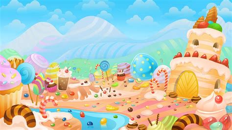 the ambience | Candyland, 2d game background, Matte painting