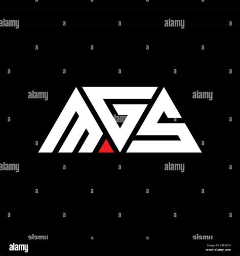 MGS triangle letter logo design with triangle shape. MGS triangle logo ...