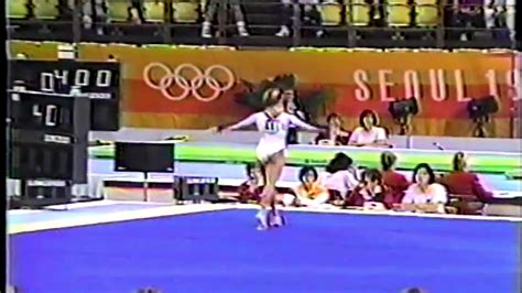 Flashback: 1988 Brandy Johnson (USA) FX 9.725 @brandy_johnsonscharpf @brandyjohnsonsgymnastics ...