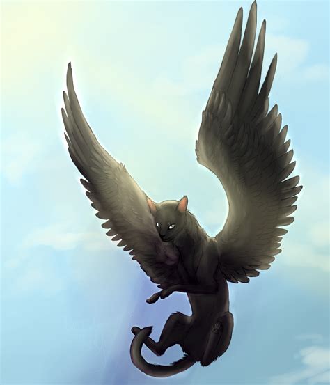 Winged cat by BleryKey on DeviantArt