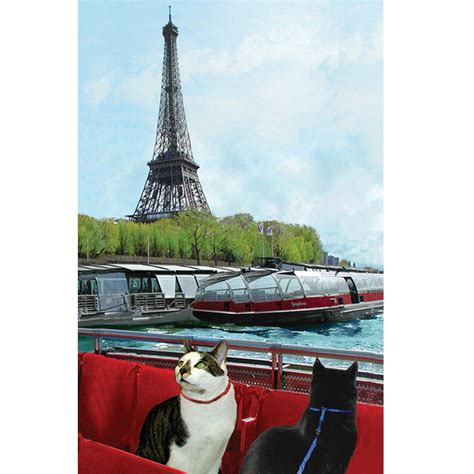 Cat Art Print Paris France Cat Wall Art Eiffel Tower Wall