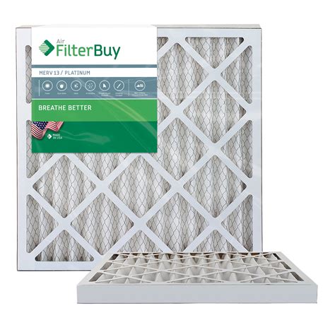 FilterBuy 20x20x2 MERV 13 Pleated AC Furnace Air Filter, (Pack of 2 ...