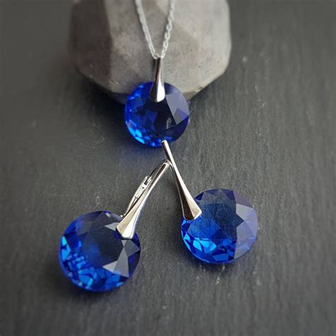 September BIRTHSTONE VIRGO Sapphire Crystal Earrings and - Etsy