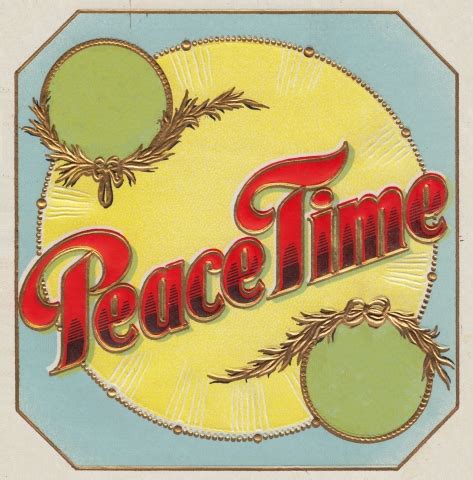 Vintage Label Peace Time | whereapy