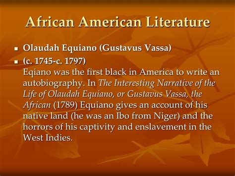 PPT - African American Literature PowerPoint Presentation, free download - ID:6871006