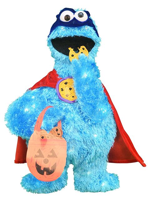 Tis Your Season | 24-Inch Pre-Lit Sesame Street Cookie Monster Halloween Yard Decoration