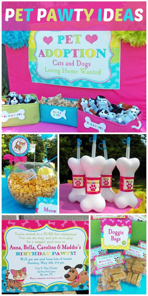 Dogs/ Cats/ Pets / Birthday "Cats and Dogs PAW-ty!" | Catch My Party | Pet adoption birthday ...