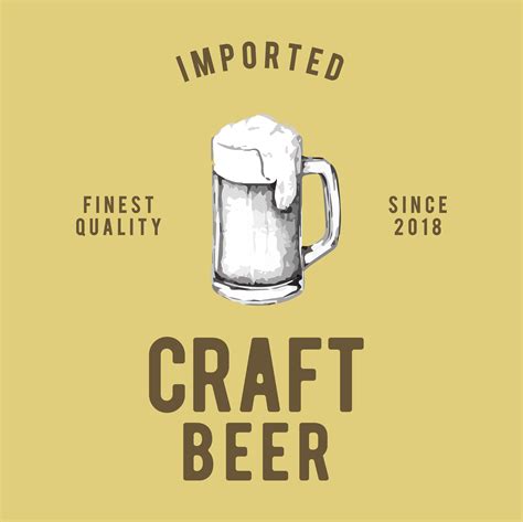 Craft beer logo design vector - Download Free Vectors, Clipart Graphics & Vector Art