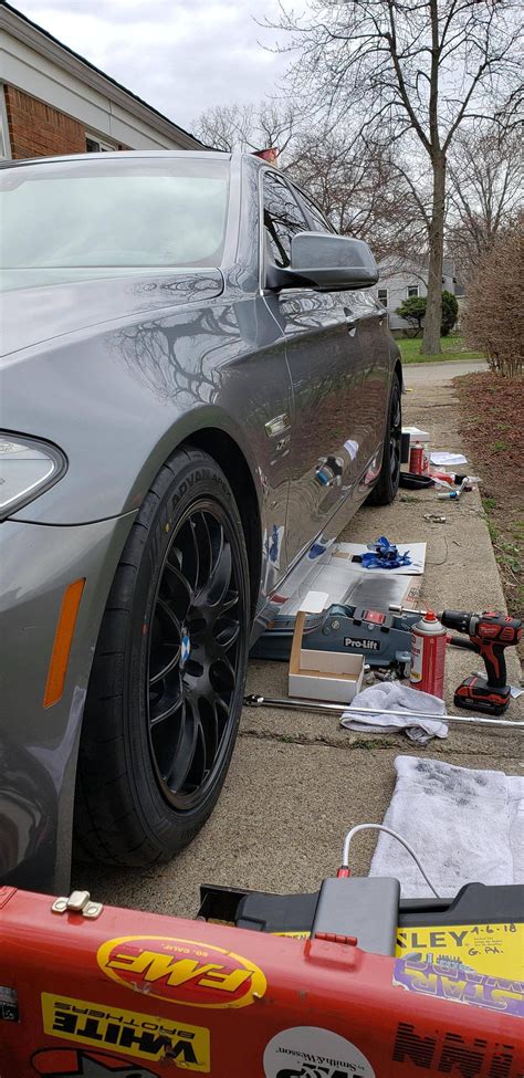 Just subbed to this sub! Installed wheel spacers on my F10 535i today : BMW